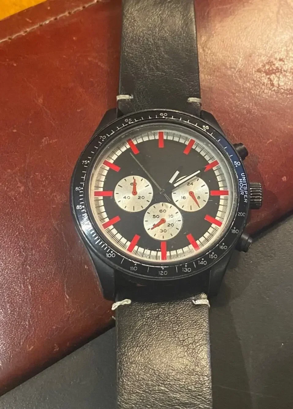 Men's 45mm INC Watch, Black Metal Case, Multifunction Look